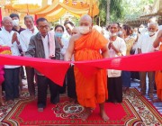 ព្រះវិមិត្តិសត្ថា ជុំ ចន្ថា បានអញ្ជើញកាត់ខ្សែបូរសម្ពោធឆ្លងខ្លោងទ្វារសាលាពុទ្ធិកបឋមសិក្សា និងបុណ្យផ្ការស្មីសាមគ្គី វត្តព្រៃគគីដួច