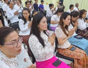 ពិធីសូត្រមន្តចម្រើនព្រះបរិត្ត ប្រគេនទេយ្យទានដល់ព្រះសង្ឃ និងប្រោះព្រំសុំសេចក្តីសុខក្នុងឱកាសបុណ្យចូលឆ្នាំថ្មីប្រពៃណីជាតិខ្មែរ ឆ្នាំរោង ឆស័ក ព.ស.២៥៦៨